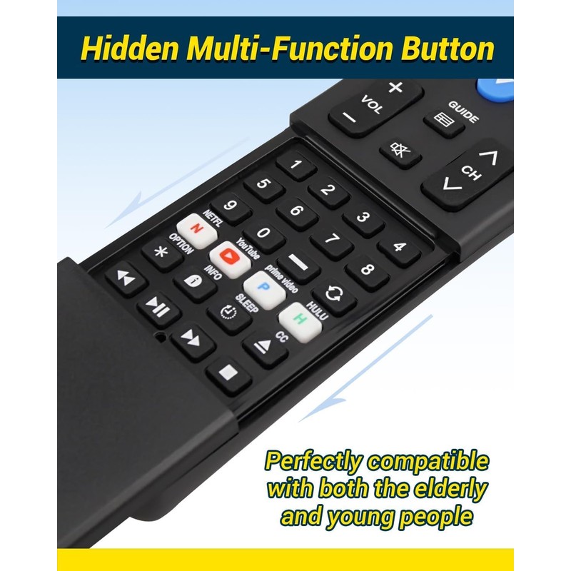 Universal Big Button Remote for Seniors - Easy Use TV