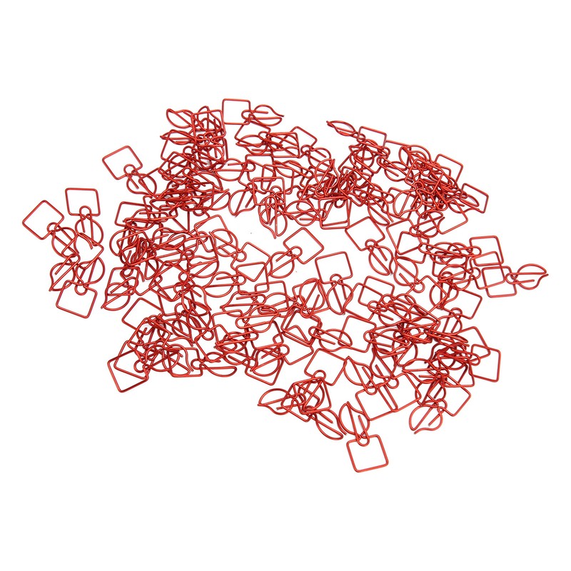 100pcs Paper Clips Prevent Slip Cute Candle Shaped Decorative Metal