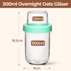 ComSaf 4-Pack 16 oz Overnight Oats Containers with Lids, Dual-Laryer