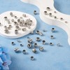 72Pcs Metal Barrel Beads 201 Stainless Steel Large Hole Grooved