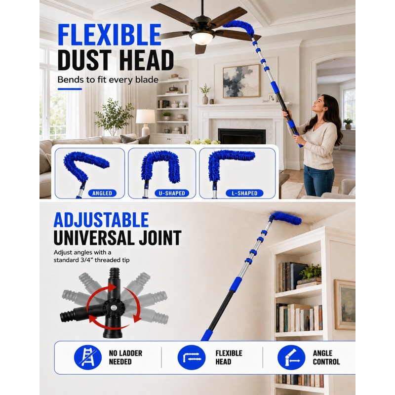 26 FT Light Bulb Changer for High Ceilings with Telescoping