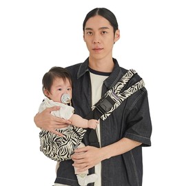 Gooseket 365 2-Way Baby Carrier, Hip Sheet, Sling, Up to 44.1 lbs (20 kg), Easy, Compact, Anti-Slip, Unisex, Baby Storage Pouch Included, Gooseket