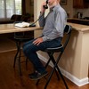 UWEAR 1 PCS Folding Bar Stool with Back, Tall Foldable