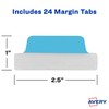 Avery Margin Ultra Tabs, 2.5" x 1", 2-Side Writable, Assorted