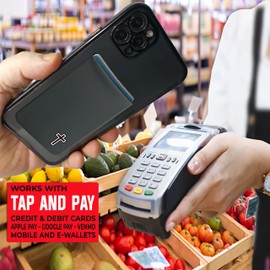 Phone Wallet in Cross Design - Catholic Cell phone Card holder - Christian card holder for iphones - Credit card phone wallet with a Cross by Gecko