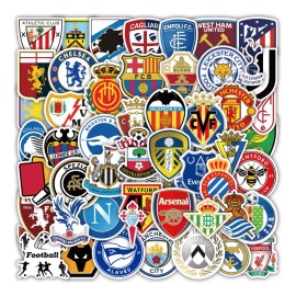 Melody Equipos Futbol Europa 50 Calcomanias Sticker Pvc Contra Agua