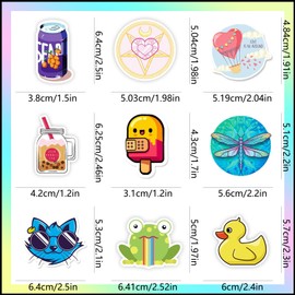400 PCS Waterproof Stickers, Cute Computer Water Bottle Laptop Car Skateboard Decal, Funny Stickers for Girls and Teens