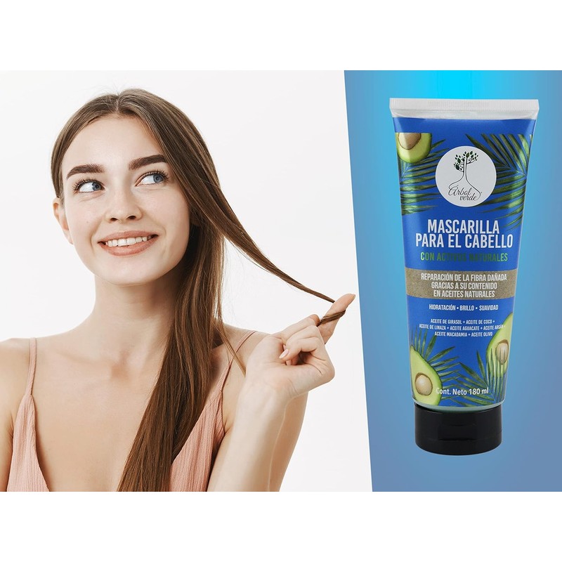 Arbol Verde Mascarilla para el cabello Natural con Aceite de