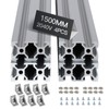 4pcs 1500mm V Slot 2040 Aluminum Extrusion European Standard Anodized