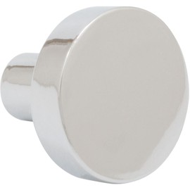 Contemporary Round Cabinet Knob, 1 Inch, Zinc Base Material, Polished Chrome by Stone Harbor Hardware