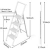 SOLADDER Step Ladder 4 Step Folding Stool with Anti-Slip Widened