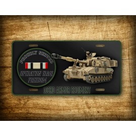 SignsAndTagsOnline Customized Operation Iraq Freedom Veteran Proudly Served Paladin Tank