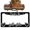 2X Black License Plate Frame Decorative License Brake for Goth