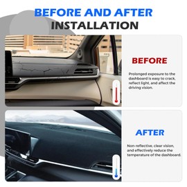 Dashboard Cover Dash Cover Mat Compatible with Toyota Sienna 2021 2022 2023 2024 Accessories Dash Cover Flannel Dash Mat