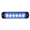6-Watt Blue Ultra Slim LED Strobe with 19 Flash Patterns