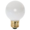 Satco S3841 120V Medium Base 25-Watt G16.5 Light Bulb, Gloss