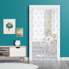 Round Magnetic Screen Door (90x210) - Automatic Mosquito Net for Doors Doorway (Star Pattern 90x210)