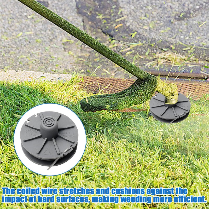 Funmo 3 pieces grass trimmer thread spool, replacement thread spool