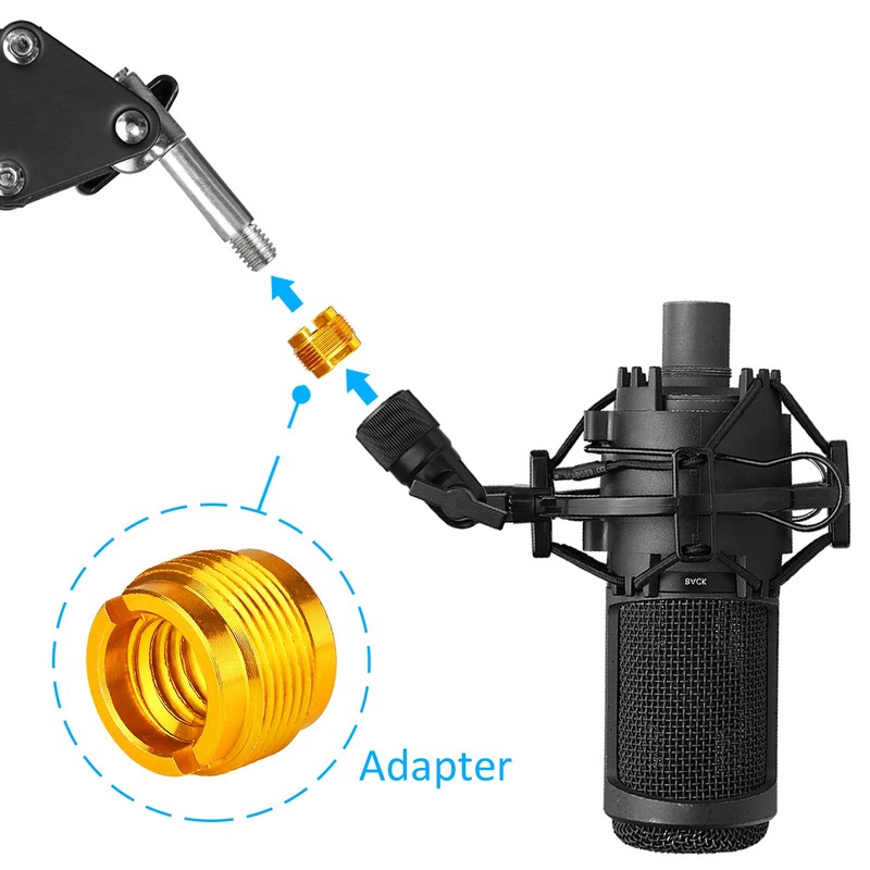 2 PCS Boom Arm Adapter - Mic Stand Screw Adapter