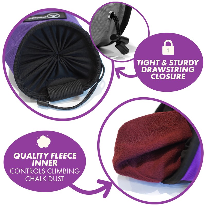 Psychi OG Chalk Bag with Storage Pocket and Waist Starp