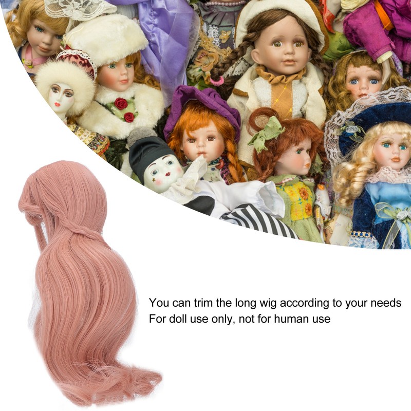 ES053 Doll Long Wig Soft Curly 8 to 9inch Doll