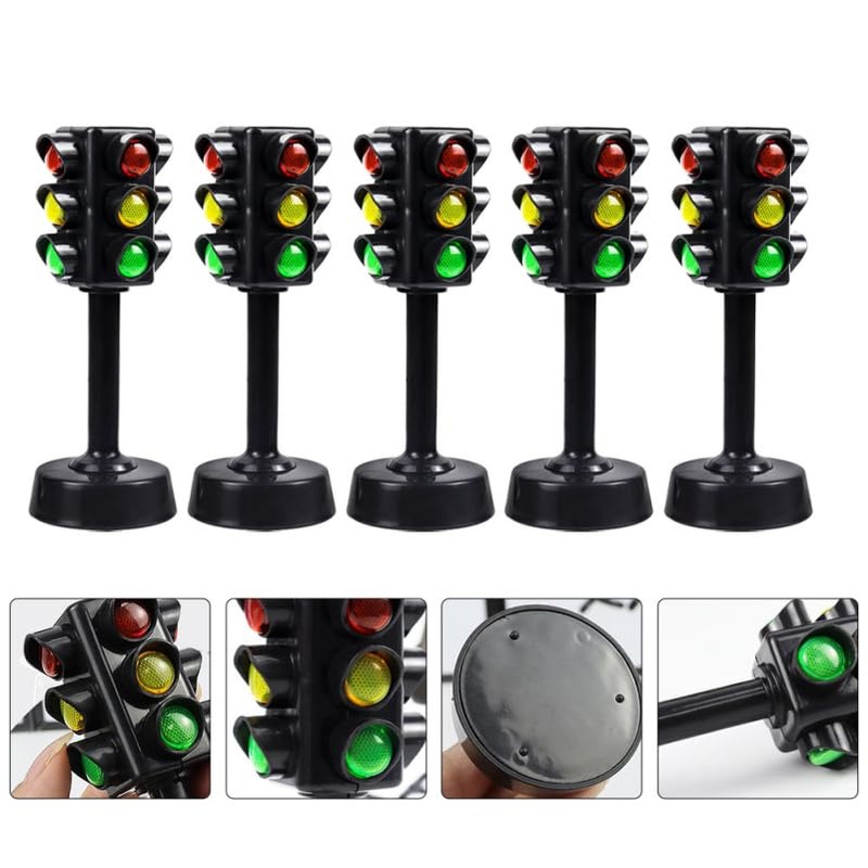 Garneck 12Pcs Kids Traffic Light Toy Simulation Mini Traffic Signal