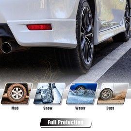 ACROPIX Front Rear Splash Guard Mud Guards Mudflaps Fender Liner Shield Protection Set Fit for Toyota Sequoia with Clips Retainer - Pack of 4 Black