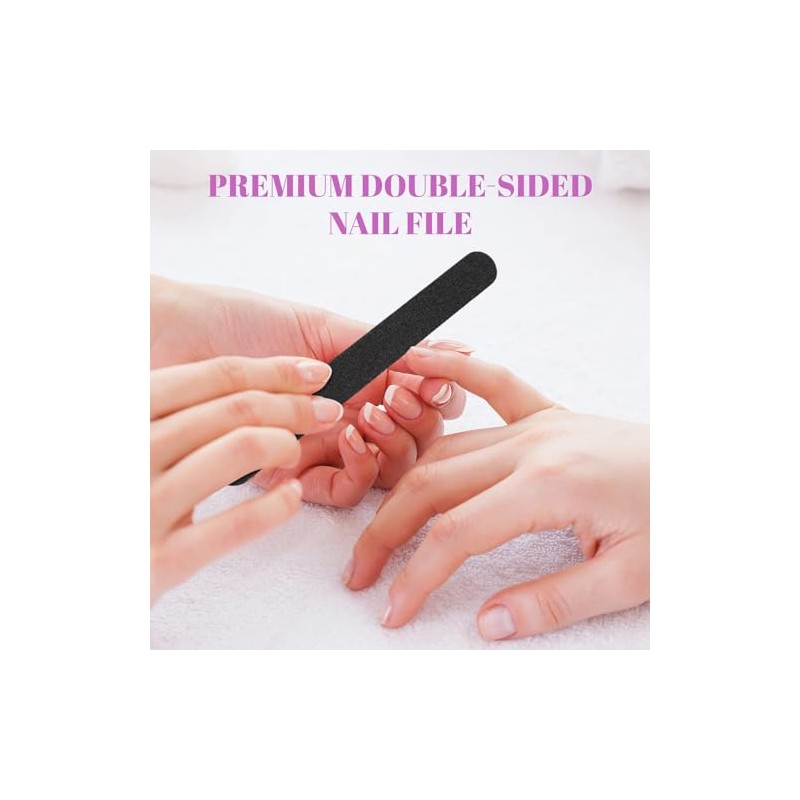 Nail Files Set,12PCS Professional Nail Files Double Sided Emery Board,Fingernal