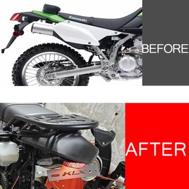 WEIXINRACING Tail Tidy Fit for KLX300SM KLX300 2021-2023 KLX250 2009-2022 KLX250S SF 2009-2015 Fender Eliminator with LED Tail Light Turn Signal Motorcycle License Plate Bracket Holder (Red-Clear)