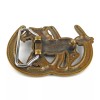 Unbranded Men's Double Horseshoe Horse Belt Buckle Antique Bronze Western