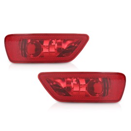 LQI 2pcs Red LED Rear Bumper Fog Tail Brake Lights Compatible with Jeep Compass 2011-2016, Fit for Jeep Grand Cherokee 2011-2021 (not fits Jeep Cherokee), Fits Dodge Journey 2012-2020 57010716AC