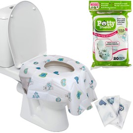 Toilet Seat Covers- Disposable Xl Potty Seat Covers By Potty Shields - Individually Wrapped Original 20