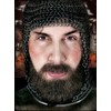 alloween Carnival Party Costume Robber Knight Professional Beard Combination Real Hair Brown