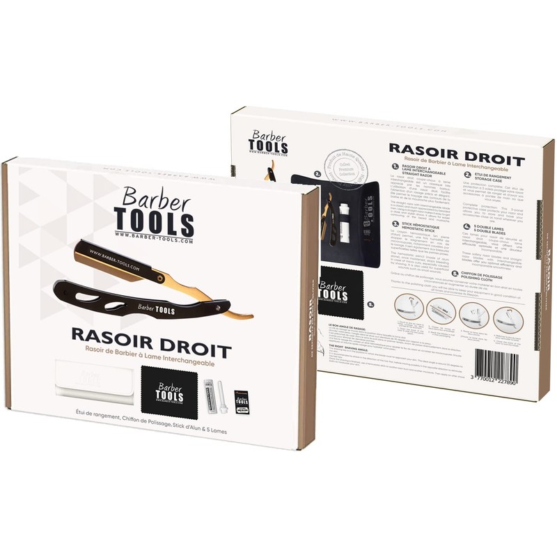 BARBER TOOLS ✮ Razor with Box and 5 Razor Blades