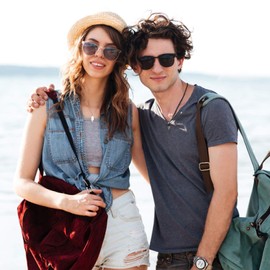 MJartoria Matching Necklaces for Couples-Heart Pendant Necklaces Anniversary Valentines Day Gifts