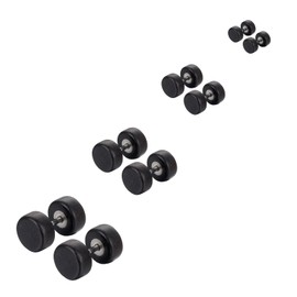 Hinvan 4 Pairs Set Wood Earrings for Men Women Boys Girls Wooden Earrings Men Black Earrings Women Wood Earrings Men Stud Earrings Women Ears Plugs Tunnel Screw Back Barebell Earrings Hypoallergenic