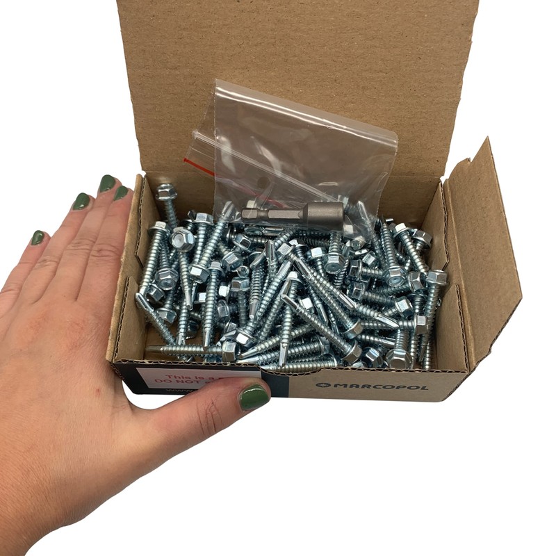 (Pack of 120) DIN 7504K Galvanised Steel 5.5 x 38mm