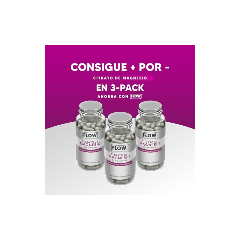 Citrato de Magnesio 250 mg - 3 Pack (270 cápsulas)