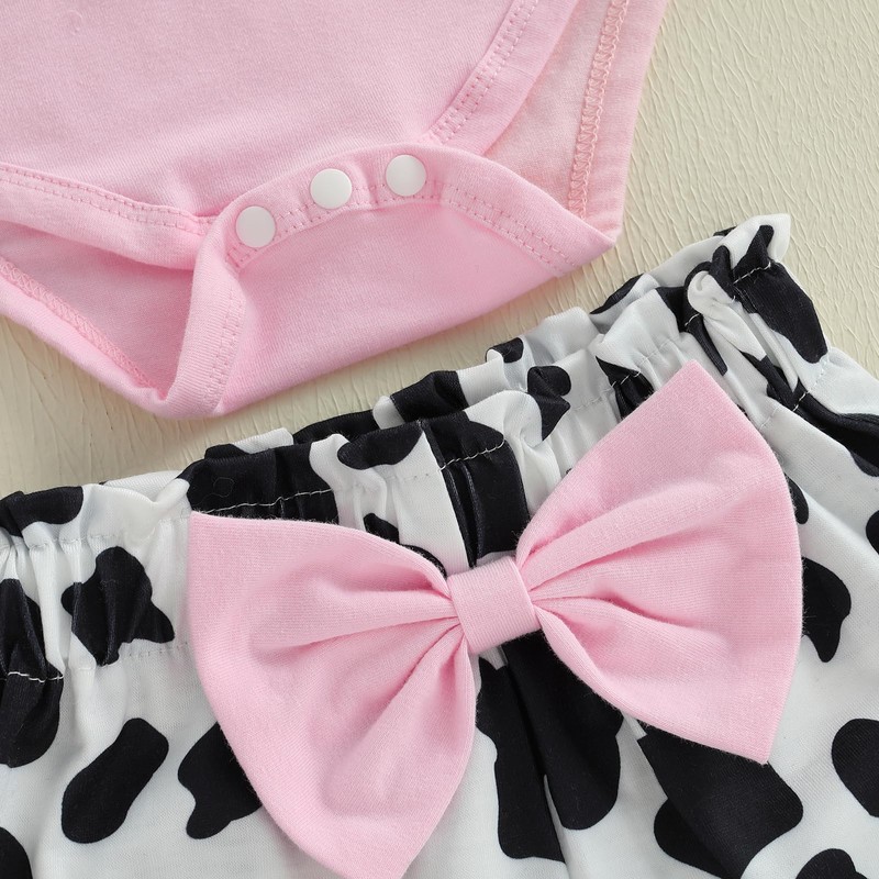 Ursobutegl Newborn Baby Girl Summer Clothes Bow Bear Ruffle Sleeveless