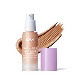 JOAH- Base de maquillaje con péptidos Crystal Glow, maquillaje coreano multifunción 2 en 1 con prebase que difumina el rostro                         