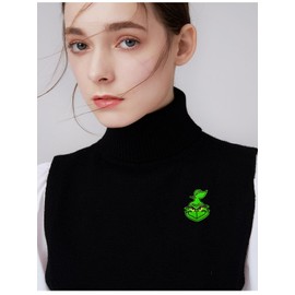 Christmas Brooch Pin for Women Girls,Grinchmas Brooches Pin Christmas Dress Accessories,Winter Holiday Party Family Xmas Decorations New Year Gifts