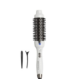 Wavytalk Thermal Brush, 1.5 Inch Ionic Thermal Round Brush Makes Hair Smoother Get Natural Curls (White)