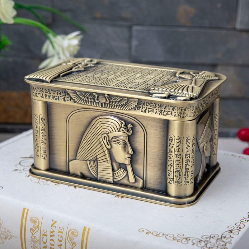 Hogarup decorative box with lid small metal jewelry box trinket
