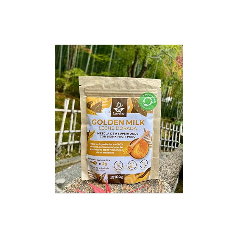 Laurelthy Golden Milk - Leche Dorada En Polvo 100g