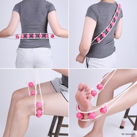 Pinkshow26 Hand Massager Full Body Self-Massager Back Massager Rope Massager Full Body Massage Device