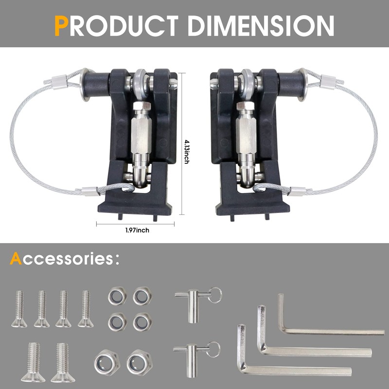 West-xingzhe TJ Locking Hood Latch for Jeep Wrangler TJ 1997-2006,Aluminum