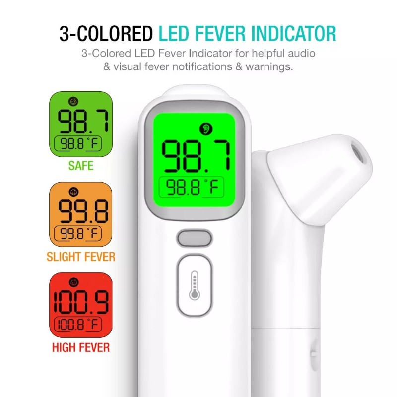 EasyEast Infrared Thermometer for Forehead, In-ear, ideal for adult, baby,