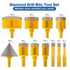 HIGHDRIL Diamond Hole Saw Kit - (6/8/10/20/25/28/32/35/45/65mm+50mm Chamfer) Diamond Core