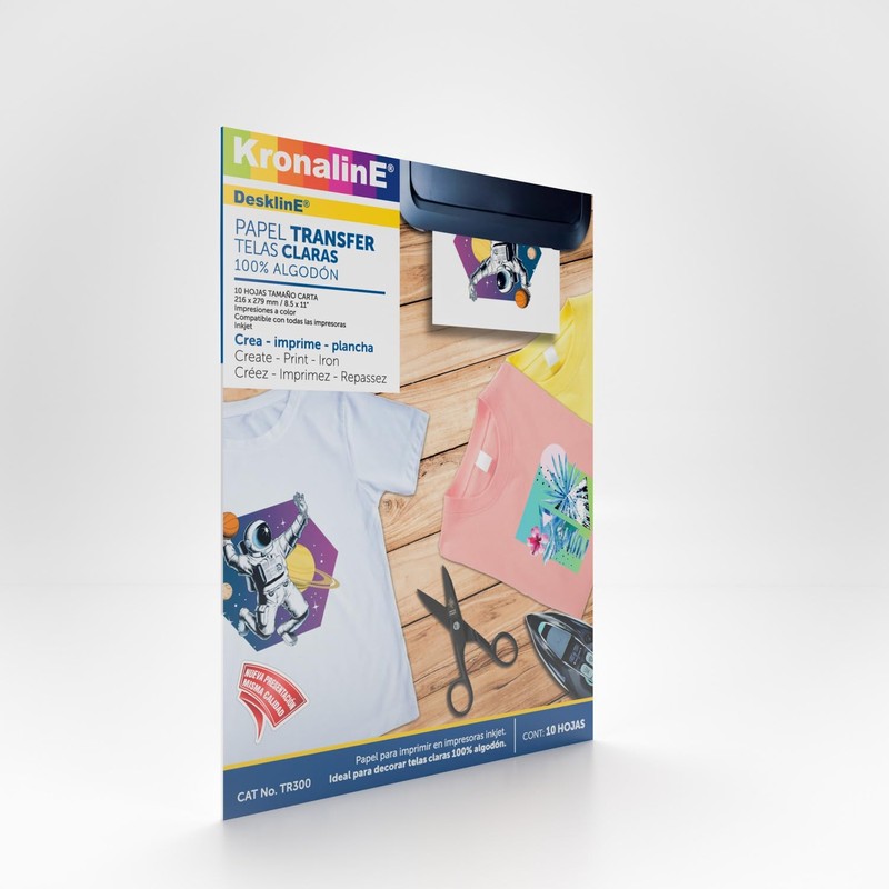 Papel Transfer Para Telas Claras (Paquete Con 10 Hojas Tamaño