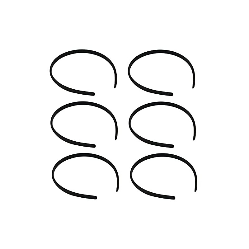 Pack of 6 x Alice Bands [Black]